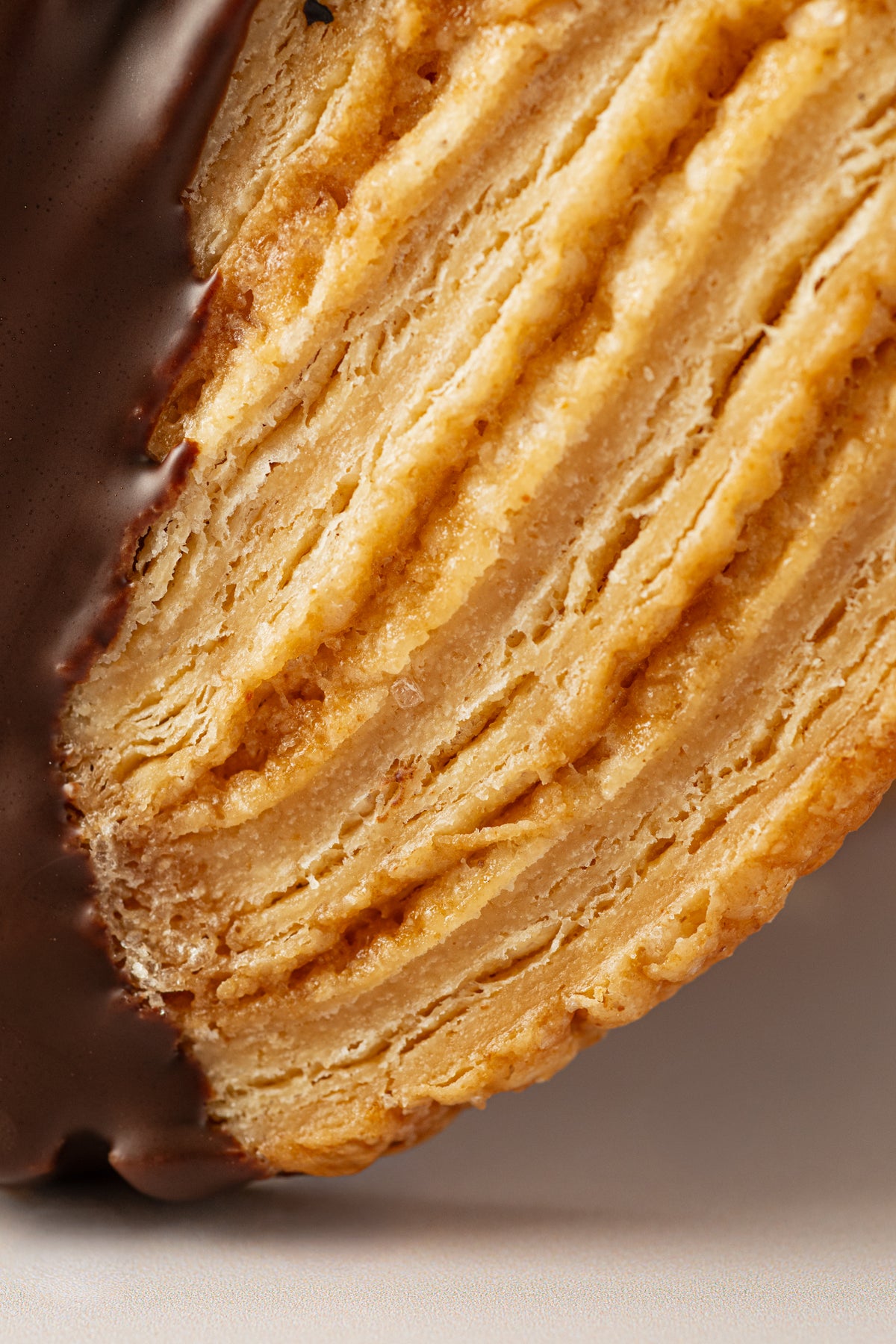 Palmera de chocolate y almendra