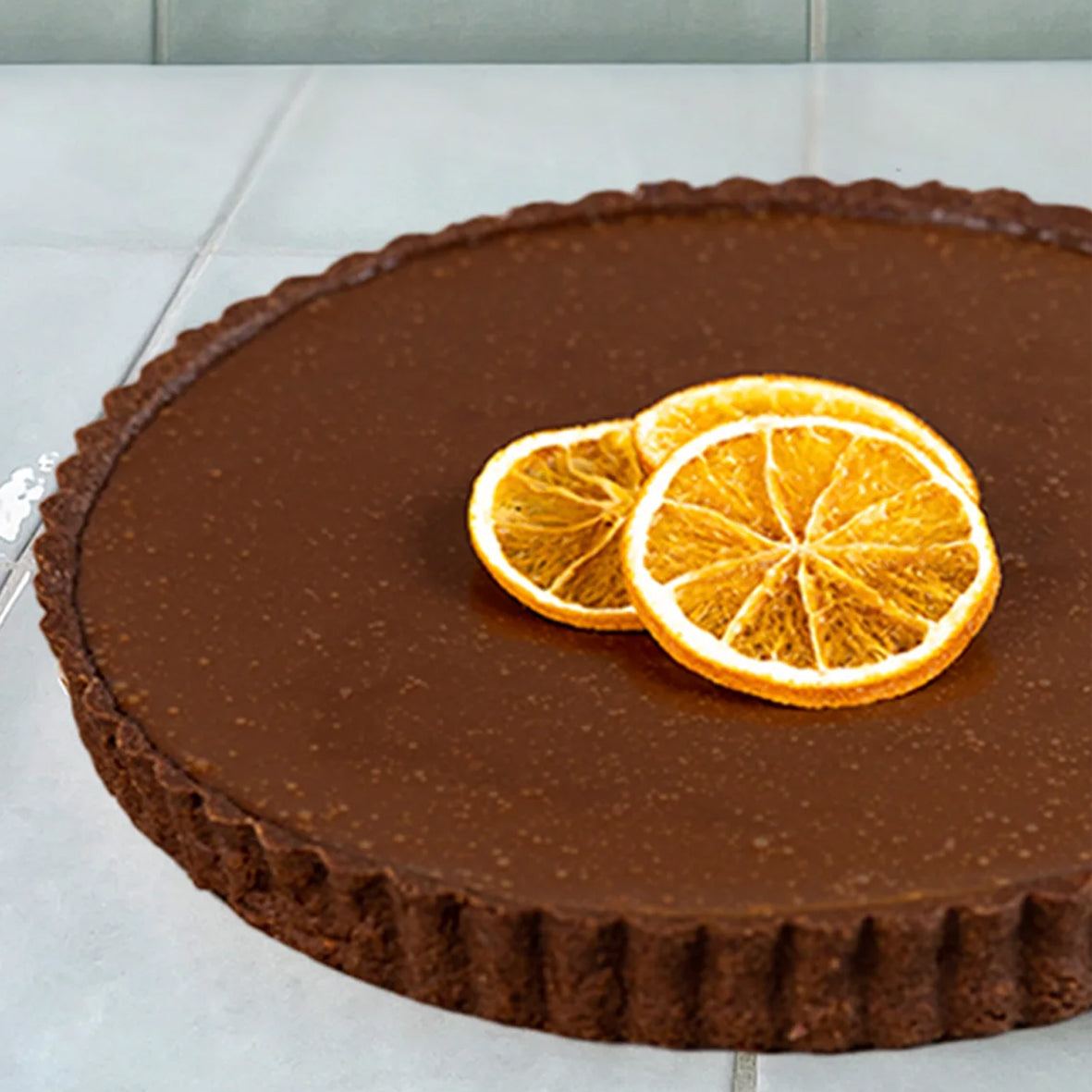 TARTA de chocolate y naranja