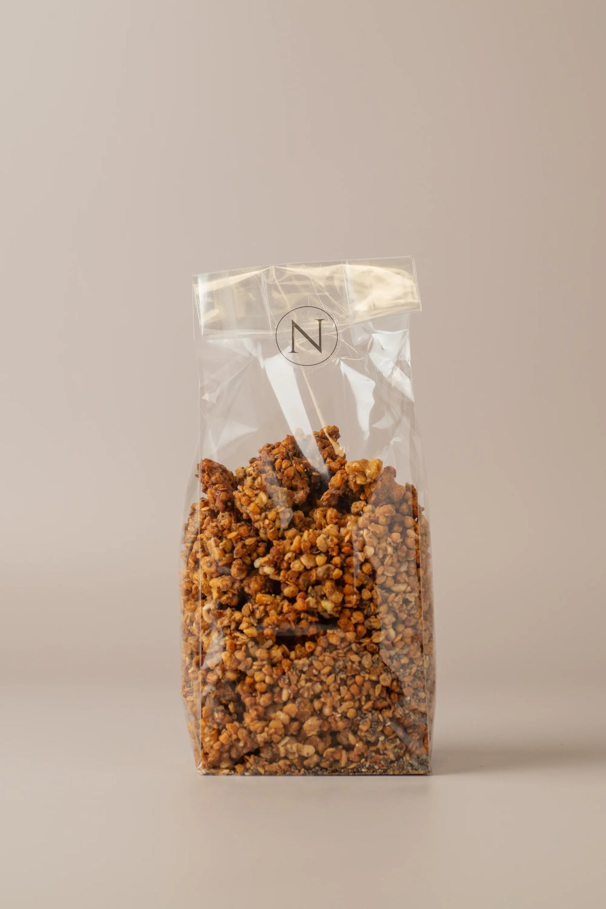 Bolsa de granola natural sin gluten, sin lactosa y sin huevo de NICOLINA Madrid.
