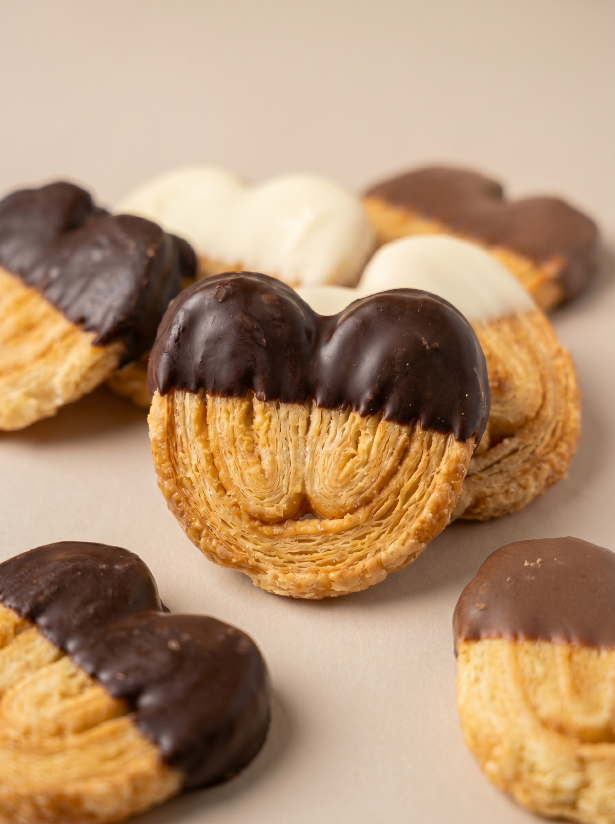Palmeritas de 3 chocolates