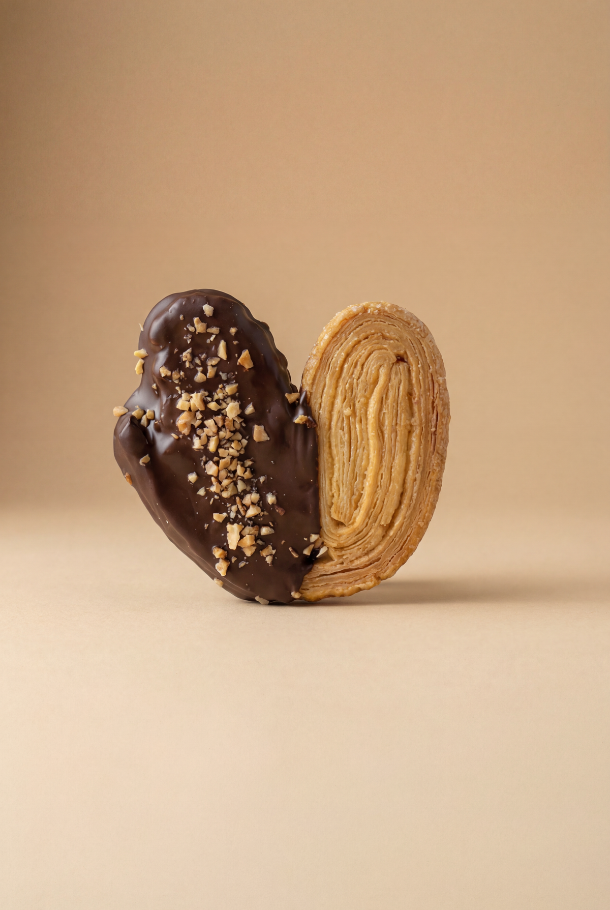 Palmera de chocolate y almendra