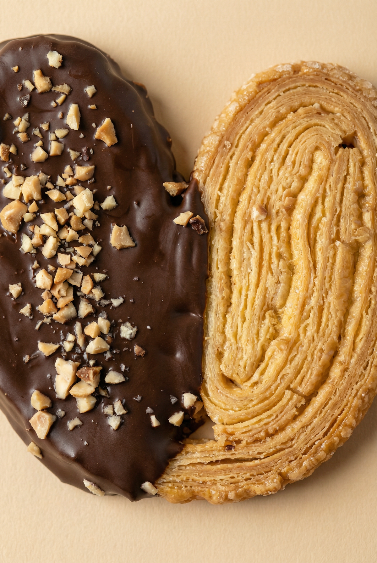 Palmera de chocolate y almendra